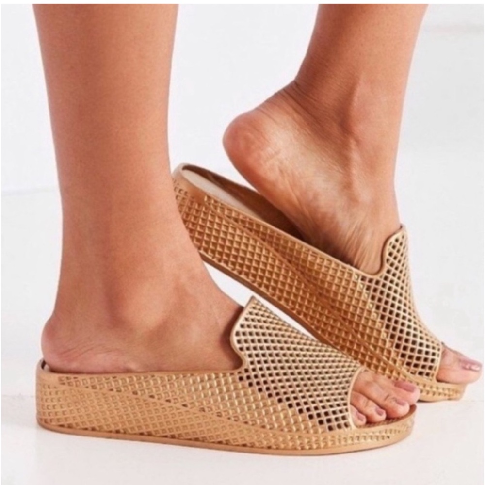 Havana Last Jeffrey Campbell l, 1.5 inch wedge,  jelly mesh sandals